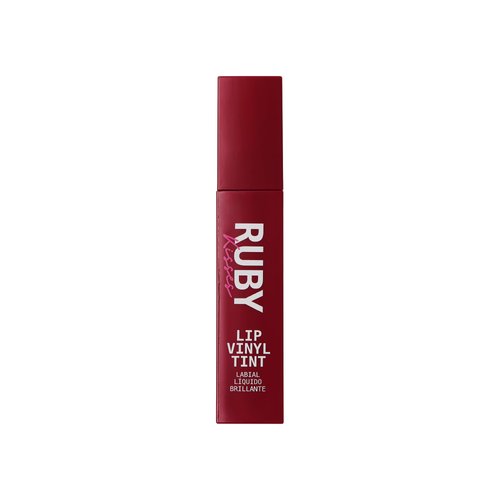 Ruby Kisses Lip Vinyl Tint - High-Pigment, Transfer-Proof, Smudge-Proof Liquid Lipstick, Soft-Satin Shine, Lightweight Makeup, Long-Lasting Lip-gloss, Full Coverage Color (REBEL, 2.8mL)