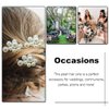 Set of 3 Pearl Hair Accessories, Aegenacess Pearl Hair Comb Silver Hair Pieces for Women Brides and Bridemaids
