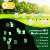 dsooldre 100 Pcs Luminous Mini Resin Frogs Miniature Frogs Figurines Tiny Frog Decor for Fairy Garden, Dollhouse and Landscape Accessories Christmas Birthday Party Decorations Gorgeous Party.