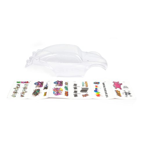 SummitLink Custom Body Clear Unpainted with Stickers Compatible for 1/10 Scale RC Car or Truck (Truck not Included) STB-C-01