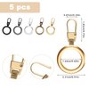 5PCS Zipper Pulls, Round Zipper Pulls Replacement, Detachable Zipper Repair Slider for Small Hole Zippers, 5 Colors Zipper Pulls Replacement for Jacket Coat Luggage Backpack Handbags Purse