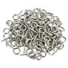 Wobe 100pcs Small Screw Eye, Eye Shape Screw Hooks 1" Lag Thread Self-Tapping Hanging Hooks Eyebolt Ring Zinc Plated