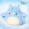 FunBase Sugar Glider Stuffed Plushies Flying Squirrel Plush Pillow Stuffed Animal Super Soft Cozy Cuddle Toy, 12" Blue