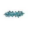 Faship Gorgeous Teal Rhinestone Crystal Floral Hair Barrette Clip
