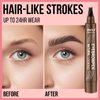 iMethod Microblading Eyebrow Pen - Eyebrow Pencil Magical Upgraded Eye Brow Pencils for Women with 4 Fork Tip & Spoolie Brush for Natural-Looking Hair-Like Defined Brows, Last All-Day, Dark Brown