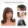 MEDISIFA Brown Highlight 60s Beehive Wigs for Women Pinup Pelucas 50s Synthetic Hair Wig for Women Ladies Daily Used Costume Cosplay Fancy Dress 1960s Retro Wigs