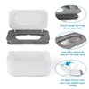 Flenpptly Baby Wipes Dispenser, Wipes Case Baby Wipe Holder Keeps Wipes Fresh, Non-Slip, Easy Open & Close (Gray)