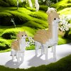 Larcele Animal Series Micro Building Blocks Animal Set, DIY Mini 3D Building Toy Bricks,1258 Pieces KLJM-07 (Two Alpacas)