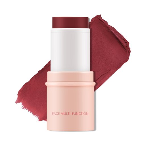 GEUUFEA Highlighter and Contour Stick, Cream Blush Stick, Long-Wearing Makeup Bronzer Sticks, Versatile Makeup Sticks for Eyeshadow, Cheek Blush, and Lipstick