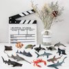 Sea Animal Figures Model Shark Whale Fish Turtle Crab Statues Home Decor Educational Laerning Desktop Decoration Toys Birthday Gifts(14 PCS)