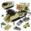 CORPER TOYS Military Toys Missile Launcher Armored Vehicle Playset with Army Men Action Figures and Army Vehicles Set for Boys Kids Gift for Birthday Christmas