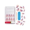 KISS Gel Fantasy, Press-On Nails, Nail glue included, Winter Sparks', Light Purple, Short Size, Coffin Shape, Includes 28 Nails, 2G Glue, 1 Manicure Stick, 1 Mini File