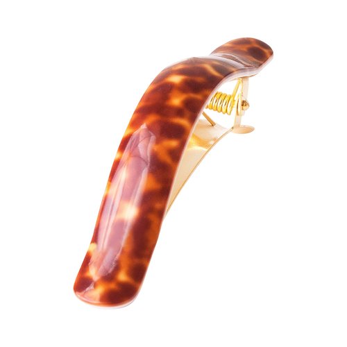 Ficcare Ficcarissimo Hair Clip in Leopard and Gold Plated Small