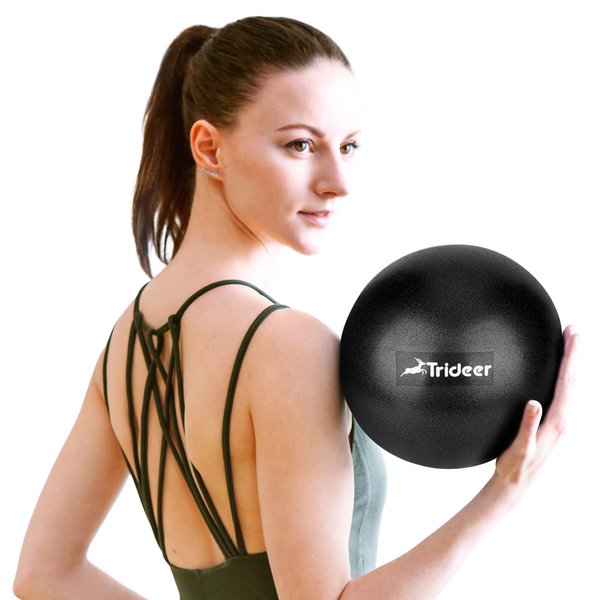 Trideer Pilates Ball 9 Inch Core Ball, Small Exercise Ball with Exercise Guide Barre Ball Bender Ball Mini Yoga Ball for Pilates, Yoga, Core Training, Physical Therapy, Balance, Stability