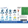 Soccer Guys - Navy/Black vs Blue/White - Sports Action Figures That Inspire Endless Hours of Creative Play in Kids Who Love Sports. Agest 3+