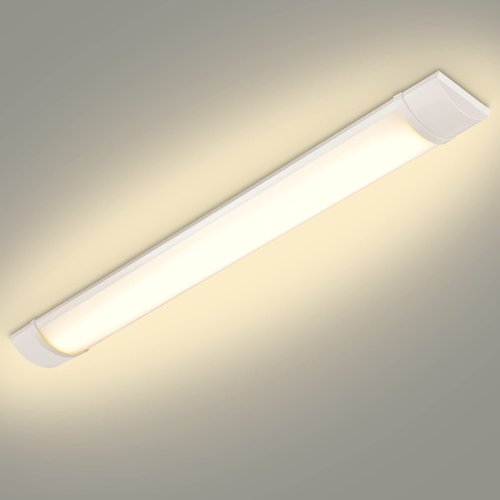 Sararoom 2ft Led Shop Light Fixture, 20W LED Tube Light, 2400lm,4000K Neutral White, 60cm 23.6inch LED Garage Closet Light Ceiling Light for Office Home Basement, No Plug, No Ground Wire