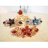 Flower shaped crystal hair barrette clip bridal clip bridal barrette Set: A (Primary color: Gold)