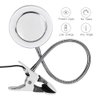 2.5X Magnifying Lamp, ATOMUS LED USB Rechargeable Tattoo Beauty Magnifier Lamp with Metal Clip for Eyebrow Tattoo Manicure Eyelash Extension Read