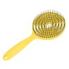 Hair Detangling Brush - Hair Straightening Comb Wet & Dry Hair Brush Round Head Straightenning Detangler Brush Comb Hair Styling Comb Scalp Cleansing Brush for Curly Hair (Yellow)