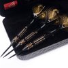 CUESOUL 20 Grams Steel Tip Darts Set with Black deluxe PU darts case-Black Scorpion