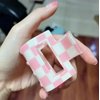 4 Pack Checkered Hair Claw Clips, BetterJonny Square Medium Checker Barrettes Cute Hair Claw Hair Clips Hair Accessories for Thick Thin Hair for Women Girls