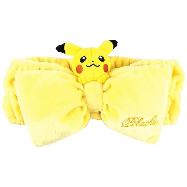 T'S Factory PM-5537524PC Pokemon Hair Band, Thick, Yellow, Pikachu with Ribbon