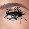 10 Pairs of Halloween Eye Shadow Temporary Tattoo Stickers Eyeliner Decals Face Eye Makeup Stickers for Women Girls Halloween Masquerade Party (Black1)
