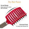 KTKUDY Detangling Hair Brush - Boar Bristle & Tangle-Free Design for Kids, Women, and Men - Perfect for Wet and Dry Hair - Smooth, Magical Pain-Free Styling (Red)