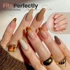 600Pcs Medium Almond Nail Tips - Pre Shaped Soft Gel X Nail Tips Half Matte Full Cover Acrylic Nail Tips Fake Nails Press on False Nails for Nail Extension DIY Salon 12 Sizes