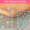 CHANGAR 30 Sheets Flower Nail Art Stickers 3D Self-Adhesive Colorful Floral Nail Decals Cute Design Nail Supplies for Kids Girls Women Manicure DIY