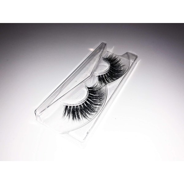 Alluring Clear Band, 3D Reusable Strip, 100% Siberian Mink Fur False Eyelashes, Hand-made Natural Style Cruelty Free F116