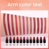 BINGBRUSH 12Pcs Mini Capsule Makeup Lipstick Set, Women Nude Brown Dark Red Matte Matt Lipsticks Cute Lip Stick Purse Set Labiales Matte Larga Duracion 24 (B-12 Pcs Mini Lipstick 02#, B)