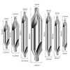 Aleric Center Drill Bits Set - High Speed Steel Center Drill Bits Kit Countersink Tools for Lathe Metalworking, 7 pcs 60-Degree Angle Center Drill Bits in Size 1.0 1.5 2.0 2.5 3.0 4.0 5.0