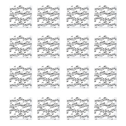 Beistle 16 Piece Disposable Musical Notes Paper Lunch Napkins 1950’s Rock and Roll Party Supplies Birthday Tableware, 6.5" x 6.5", Black/White