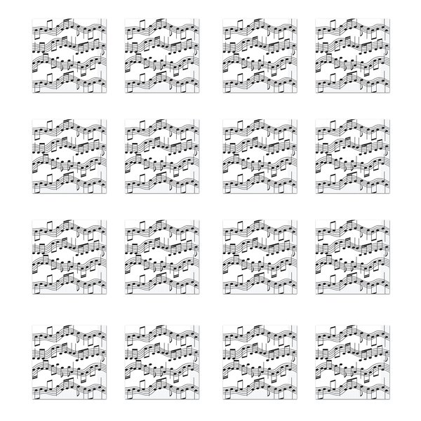 Beistle 16 Piece Disposable Musical Notes Paper Lunch Napkins 1950’s Rock and Roll Party Supplies Birthday Tableware, 6.5" x 6.5", Black/White