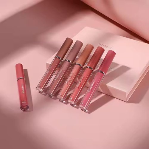 6Pcs Matte Liquid Stick Sets, Natural, Moisturizing, Plump Lip Gloss Set, Red Lip Gloss Women Long Lasting Waterproof Beauty Finishing(Set B)
