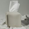 OLETHA Aesthetic Square Tissue Box Cover, Tissues Cube Box Holder, Light Taupe
