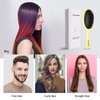 Glidease Matte Boar Bristle Hair Brush without Ball Tips, Smooth Bristle for Women, Men, and Kids - Effortless Detangler Hair Brush Ideal for Thick, Thin, Fine All Hair (Yellow)