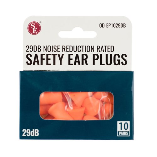 SE 29 dB Noise Reduction Rated Safety Ear Plugs (10 Pairs) - OD-EP1029DB
