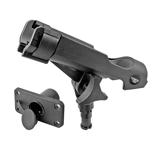 PROPEL PADDLE GEAR BY SHORELINE MARINE Kayak Rod Holder with Mount Base, Boating Accessory, Black