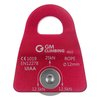 GM CLIMBING Red Micro Prusik Minding Pulley 25kN CE UIAA Certified 12mm Single Pulley Mobile Side Plates for Arborist Rigging Climbing Rescue Pack of 2