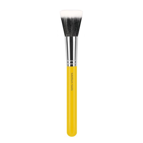 Bdellium Tools Professional Makeup Brush - Studio Series 955 Finishing - With Soft Synthetic Fibers, For Stippling, Lightweight Application (Yellow, 1pc)