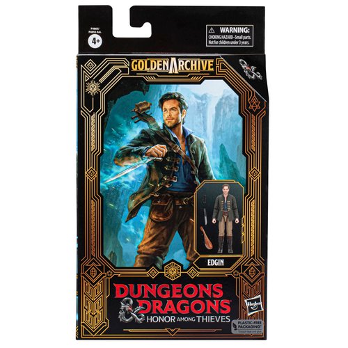Dungeons & Dragons Honor Among Thieves Golden Archive Edgin Collectible Figure 6-Inch Scale D&D Action Figures