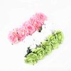 DNHCLL Rose Flower Crown Headband (Pink) for Women Girl - Handmade Polyester Hair Accessory with Elastic Bands - Perfect for Weddings, Festivals, Photoshoots, and Everyday Wear