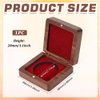 FINGERINSPIRE Single Wood Challenge Coin Presentation Display Gift Box with Dark Red Velvet Inside 40mm Coin Storrage Box Magnetic Clasp Medal Display Case Commemorative Coin Holders for Collectors