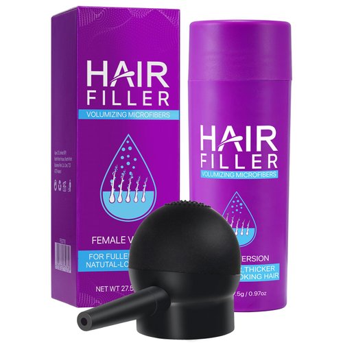Hair building fibers - Hair fibers for thinning hair(Dark Brown),Undetectable hair powder. Hair-growing fibers instantly thicken hair,creating fuller, more natural-looking hair