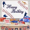 PIXHOTUL Baseball Party Supplies - Tableware Set, 81 Pcs, Plastic & Paper, Serves 20, Disposable Decorations for Kids, Adults Birthday, Game Day, Holiday Events