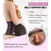 GABRIALLA Pregnancy Belly Band - Strong Support, 8" Wide, Made In USA, Black (XL)