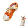 WishLotus Dog Squeaky Toys, Shoes-Shaped Dog Chew Toys Tear-Resistant Dog Plush Toys for Teeth Grinding & Relieve Boredom for Dog Gifts (Orange)