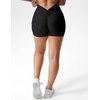 YEOREO Daze Workout Shorts Womens Scrunch Butt Gym Shorts for Women V Back Booty Butt Lifting Biker Compression Spandex Yoga Shorts Black Medium